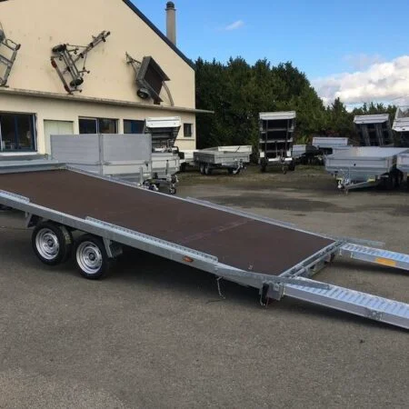 Remorque mi porte engin / mi plateau – PTAC 3 500 kg, 506 × 215 cm