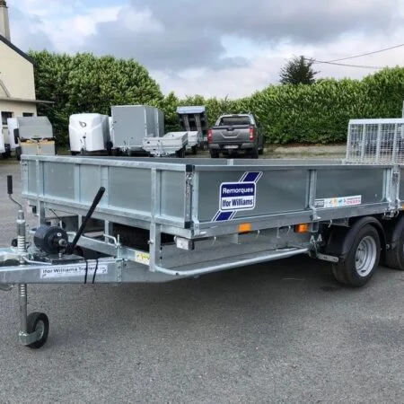Remorque plateau basculant Ifor Williams CT166 – PTAC 3 500 kg, 487 × 198 cm