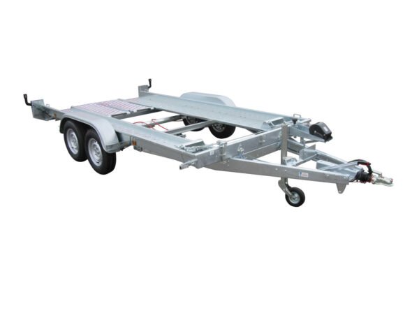 Remorque porte voiture basculante Lider 39740 – PTAC 2 000 kg, double essieu freiné