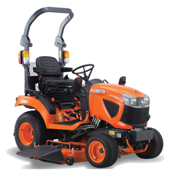 Micro tracteur Kubota BX261 DV – diesel, 4RM, roues industrielles