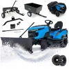 Tracteur de jardin Hexwelt HW TR 452 avec lame à neige et accessoires – 452 cm³, 97 cm