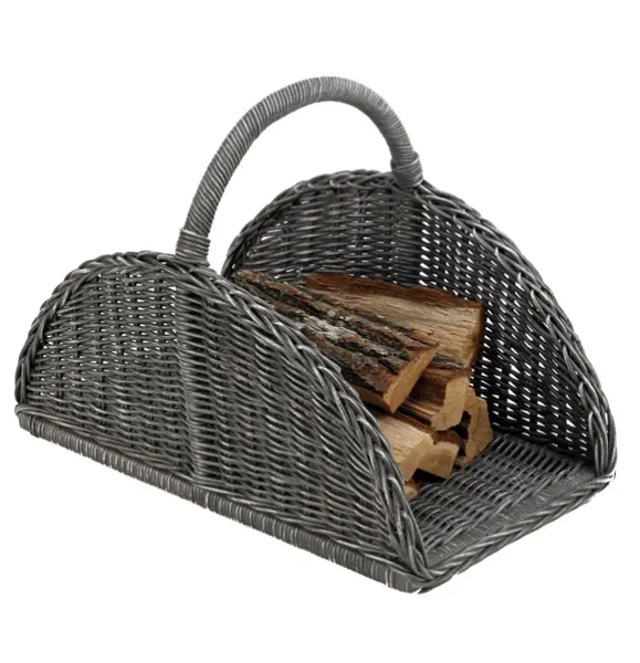 Panier à bûches gris