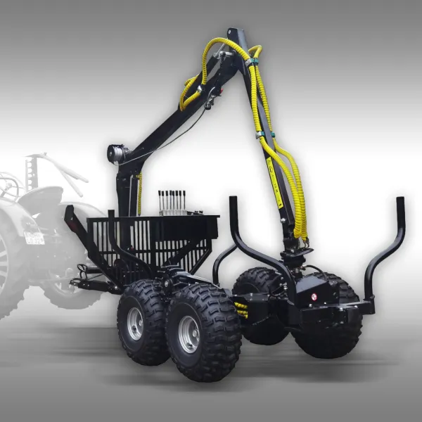 Remorque forestière Jansen HRW 15 avec grue de chargement